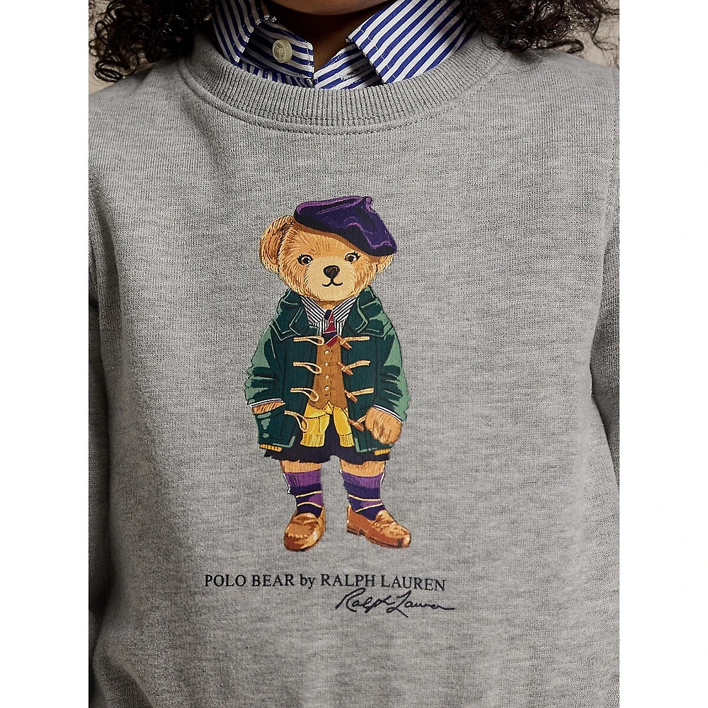 Little Girl's Polo Bear Fleece Dress