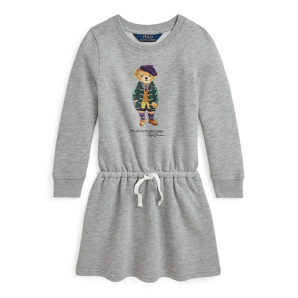 Little Girl's Polo Bear Fleece Dress