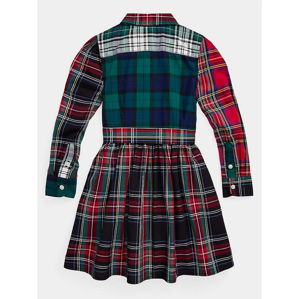 Little Girl's Plaid Fun Shirt Dress