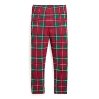 Little Girl's Plaid Stretch Jersey Leggings