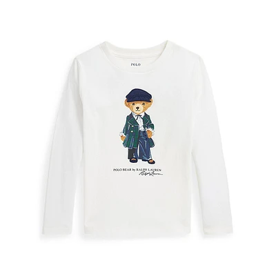 Little Girl's Polo Bear Long-Sleeve T-Shirt