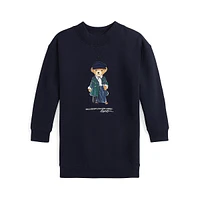 Little Girl's Polo Bear Sweatshirt Dress