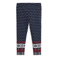 Little Girl's Fair Isle Stretch Leggings