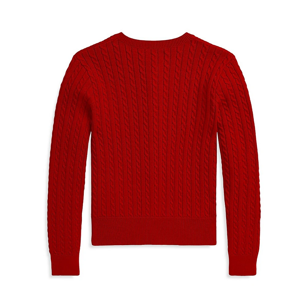 Cardigan en maille torsadée mini pour fille