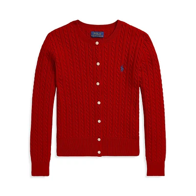 Cardigan en maille torsadée mini pour fille