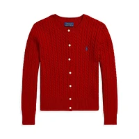 Cardigan en maille torsadée mini pour fille