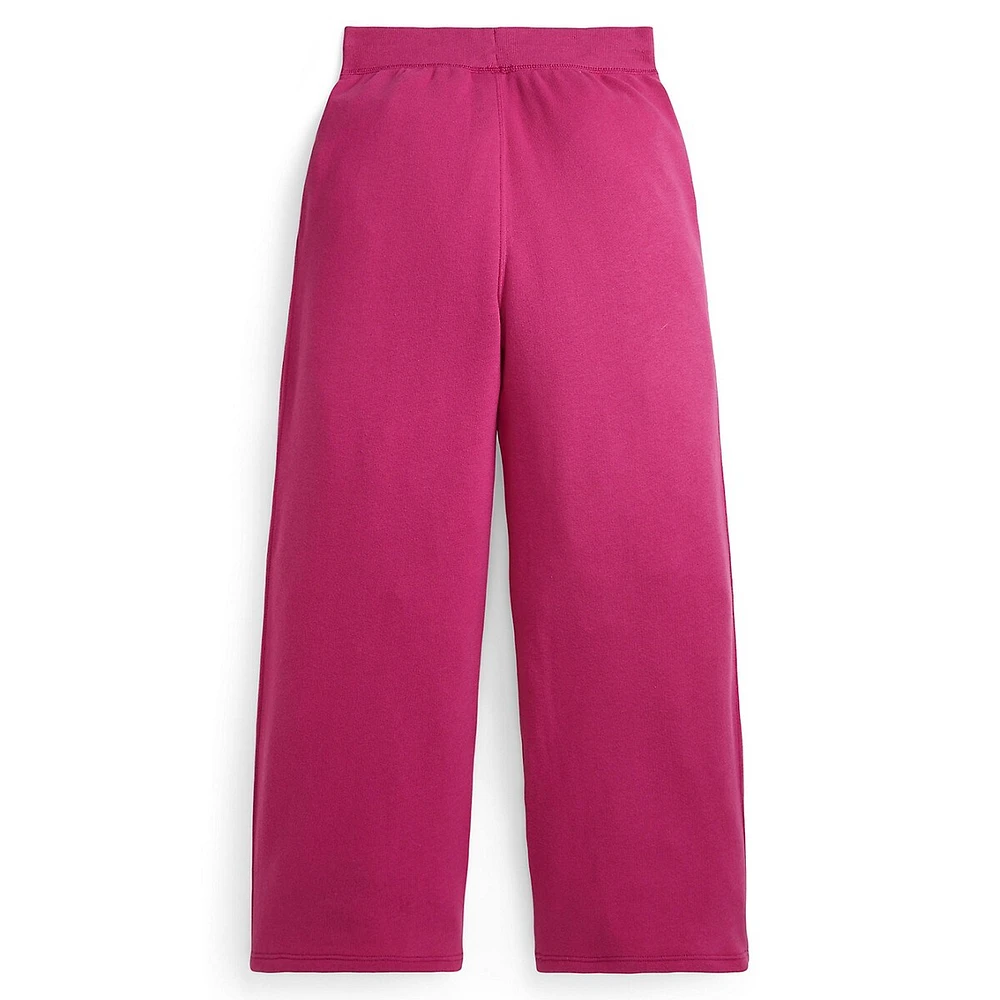 Girl's ​Wide-Leg Fleece Sweatpants