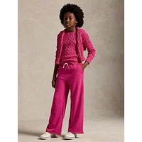 Girl's ​Wide-Leg Fleece Sweatpants