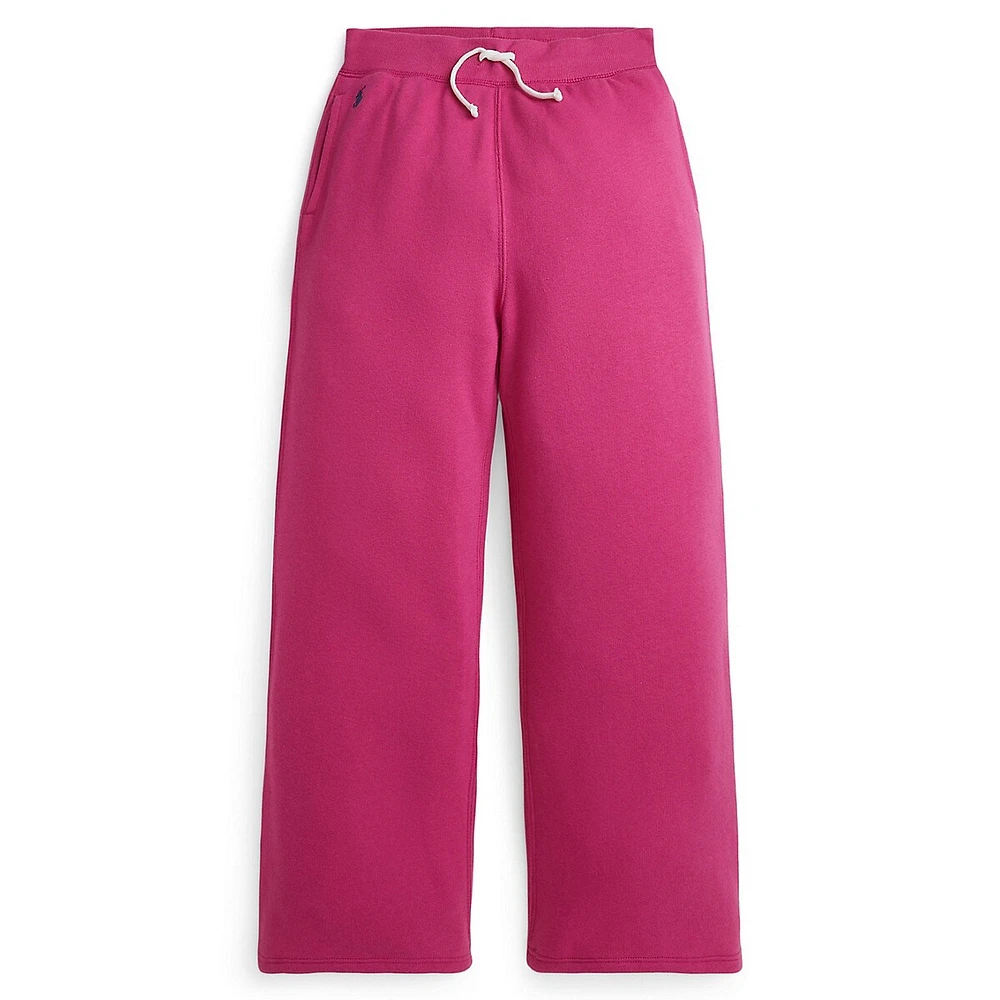 Girl's ​Wide-Leg Fleece Sweatpants