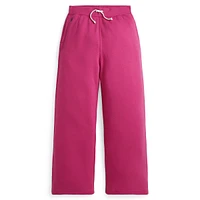 Girl's ​Wide-Leg Fleece Sweatpants