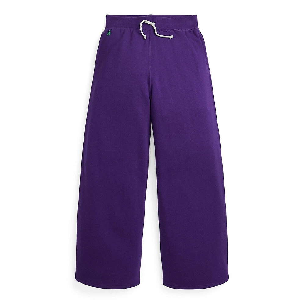 Girl's ​Wide-Leg Fleece Sweatpants