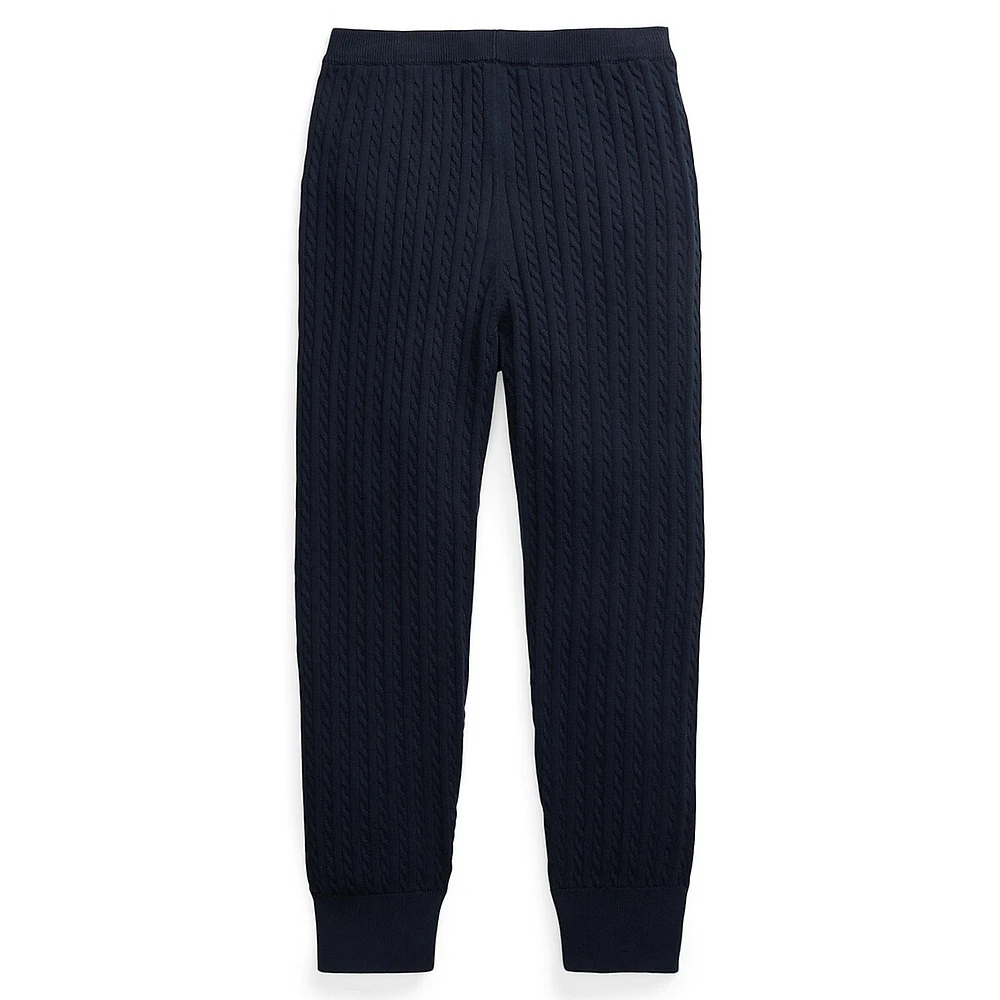 ​Girl's Mini-Cable Knit Jogger Pants