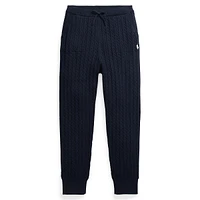 ​Girl's Mini-Cable Knit Jogger Pants