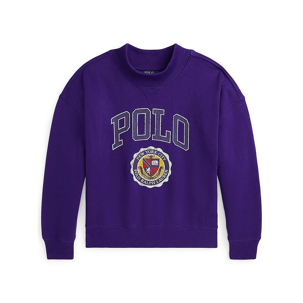 Girl's ​Logo Crest Fleece Sweatshirt