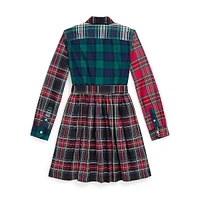 Girl's Plaid Fun Shirtdress