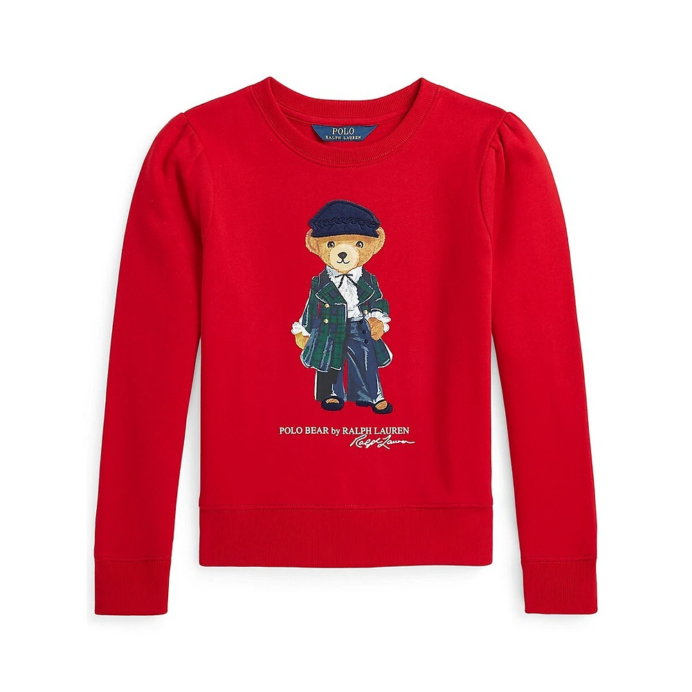 Girl's Polo Bear Fleece Sweatshirt