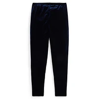 Girl's Stretch Velour Leggings