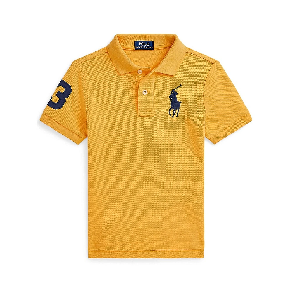 Little Boy's Big Pony Cotton Mesh Polo Shirt