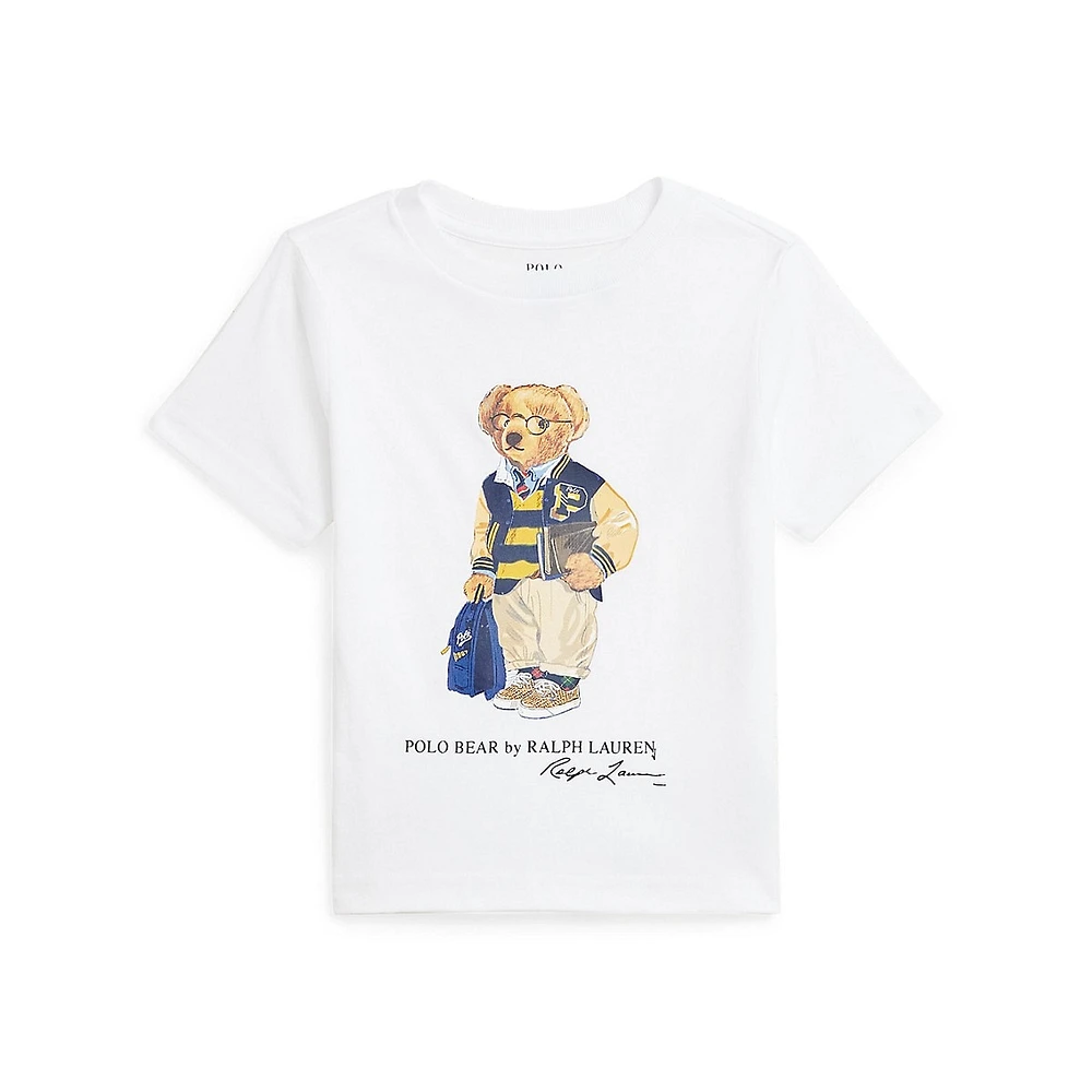 Little Boy's Polo Bear Jersey Cotton T-Shirt