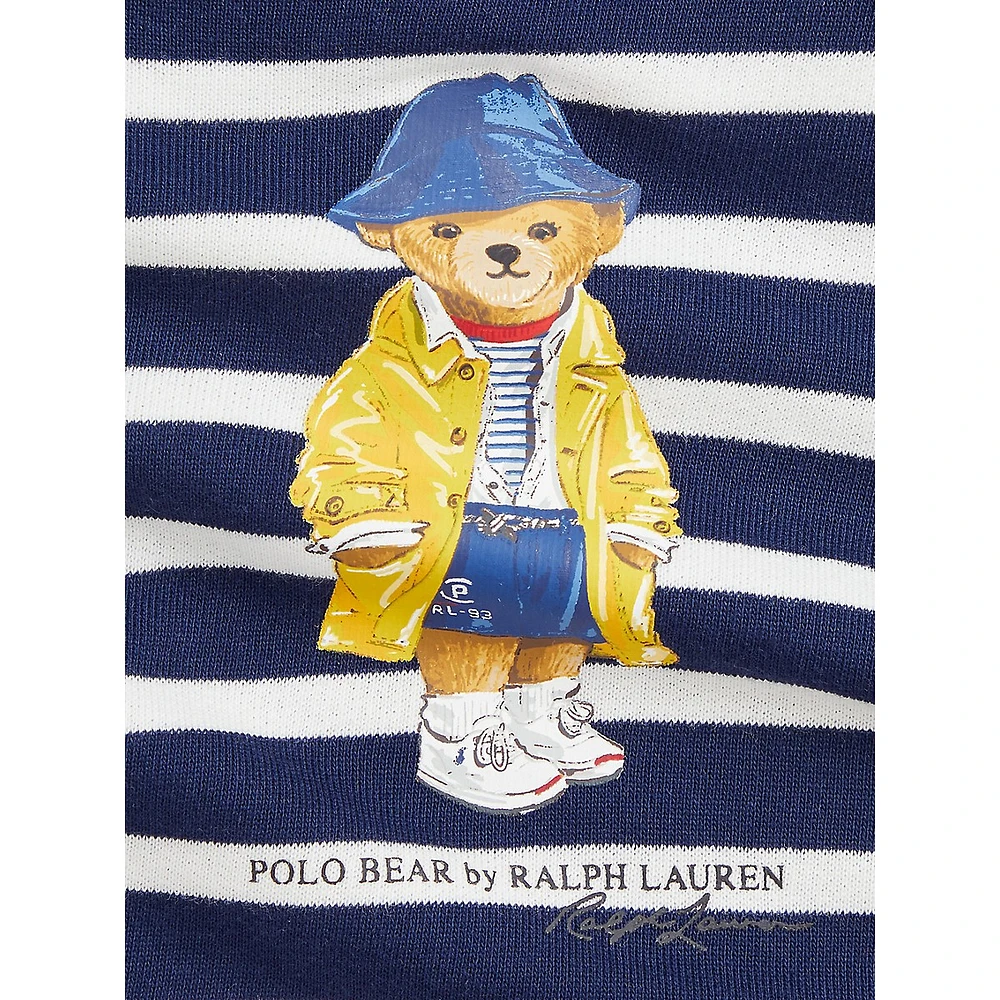 Baby Girl's 2-Piece Polo Bear French Terry Dress & Bloomers Set