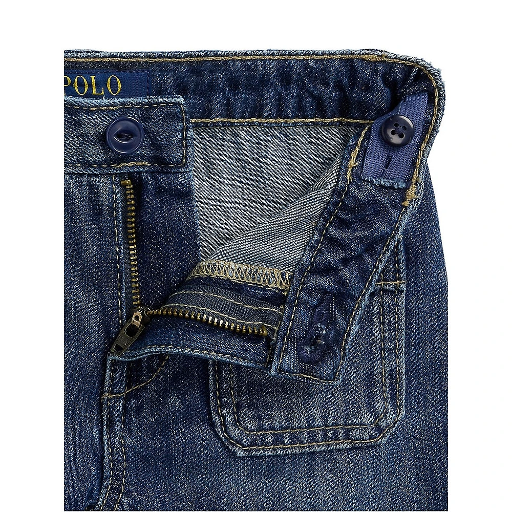 Little Girl's Logo Wide-Leg Jeans