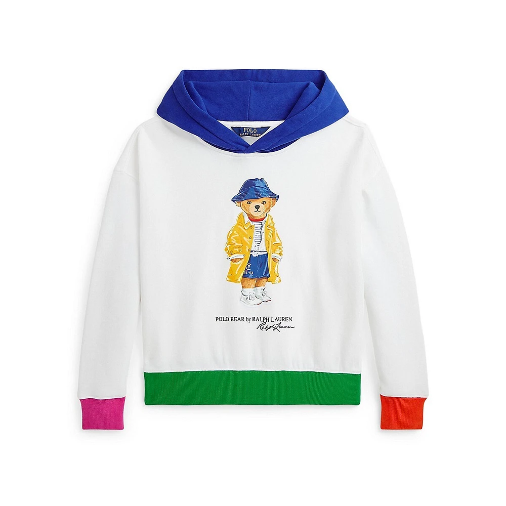 Sweat à capuche en polaire Polo Bear pour fille