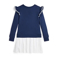 Girl's Pleated-Skirt Dress