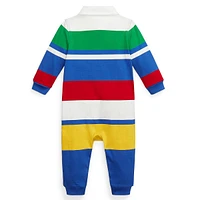 Baby Boy's Striped Jersey Rugby Coverall