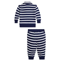 Baby Boy's 2-Piece Striped French Terry Pullover & Pants Set