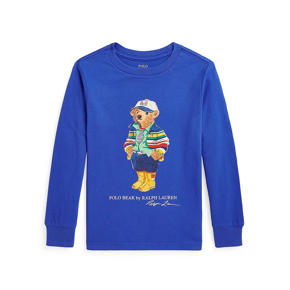 Little Boy's Polo Bear Long-Sleeve Jersey T-Shirt