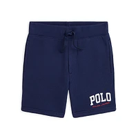 Short en polaire avec logo pour petit garçon