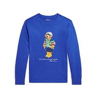 Boy's Polo Bear Long-Sleeve Jersey T-Shirt