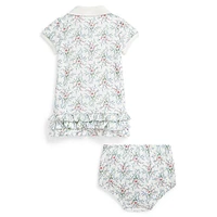 Baby Girl's 2-Piece Floral Polo Dress & Bloomers Set