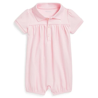 Baby Girl's Interlock Bubble Polo Shortall