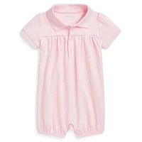 Baby Girl's Interlock Bubble Polo Shortall