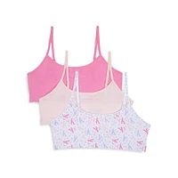 Girl's 3-Pack Cotton Stretch Bralettes