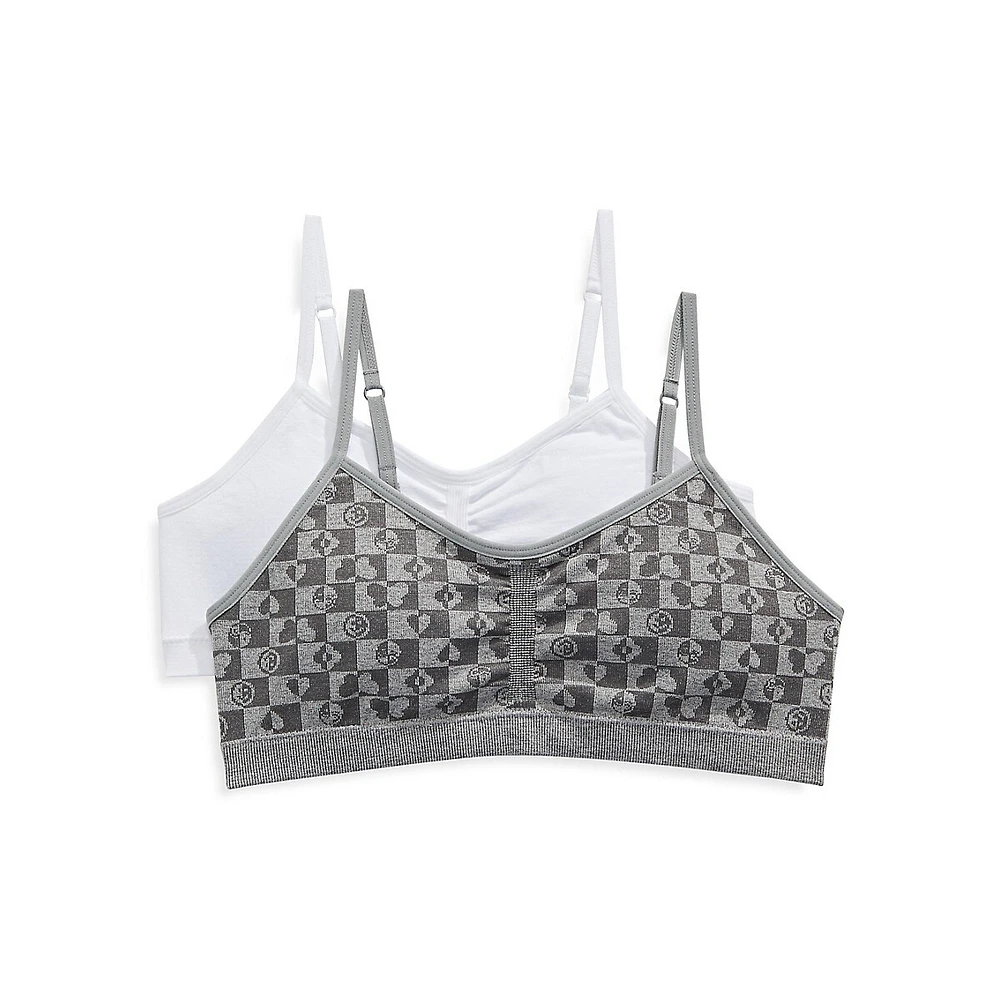 Jersey-Knit Cami Bra 2-Pack for Girls