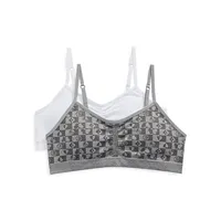 Girl's Fashion 2-Pack Ruched Crop Bra