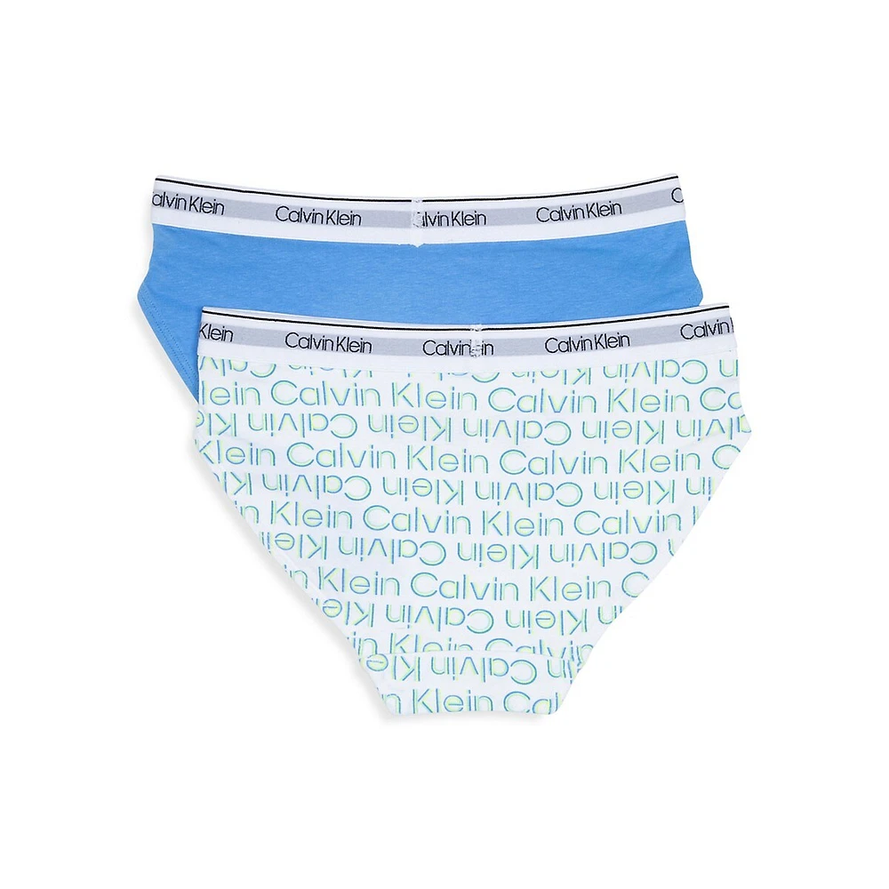 Girl's 2-Pair Bikini Briefs Set