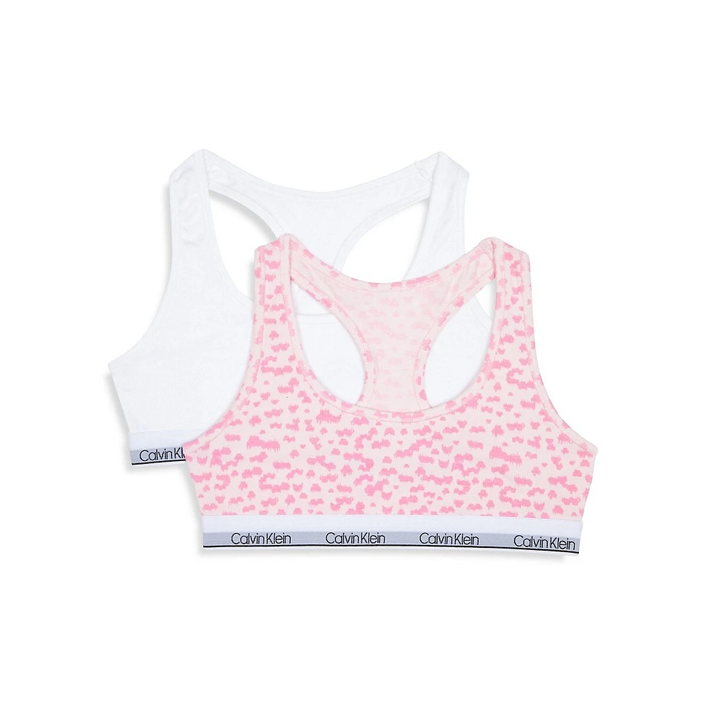 Girl's 2-Piece Racerback Sports Bra Set