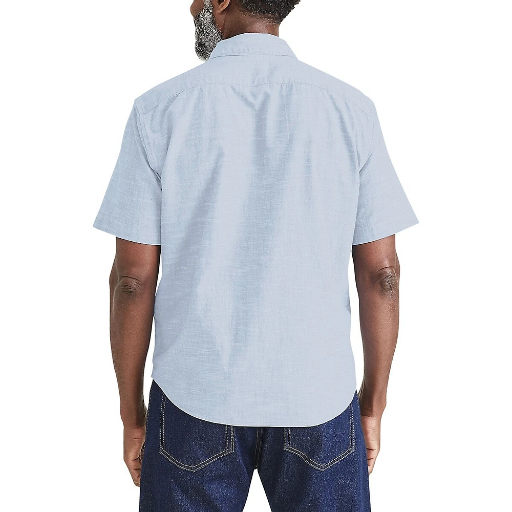 Short-Sleeve Regular-Fit Casual Shirt