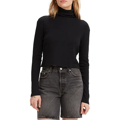 Moon Rib Turtleneck Top