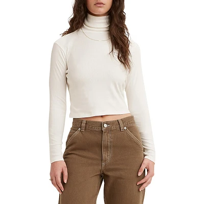 Moon Rib Turtleneck Top