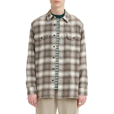 Relaxed Checked Classic Worker Overshirt