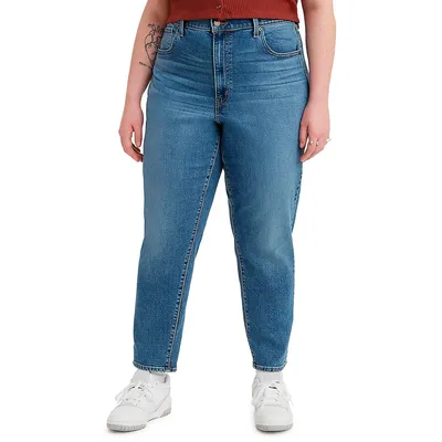 Plus High-Rise Medium Indigo Mom Jeans