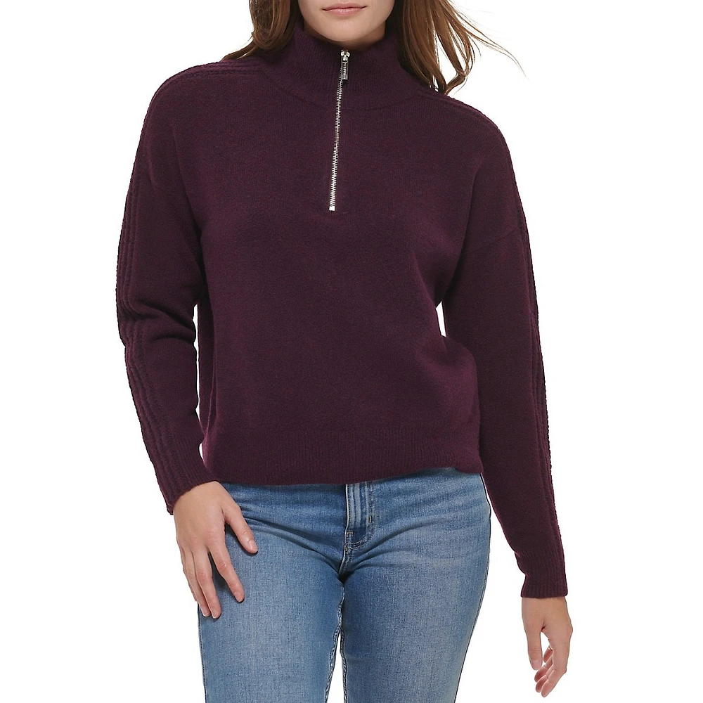 Half-Zip Mockneck Sweater