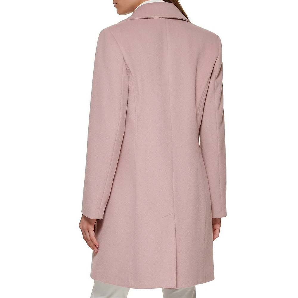 Wool-Blend 3-Button Coat