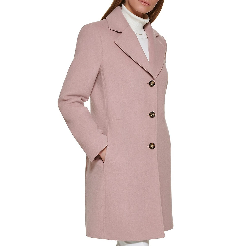 Wool-Blend 3-Button Coat