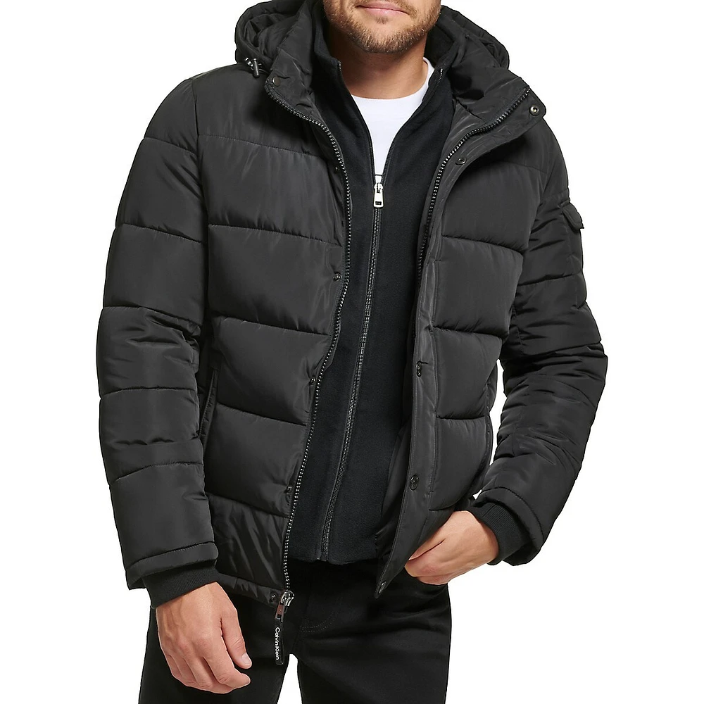 Polar Fleece Bib Puffer Jacket