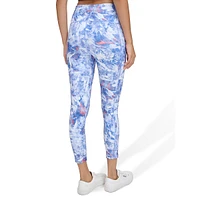 Printed High-Waist Cropped Tights
